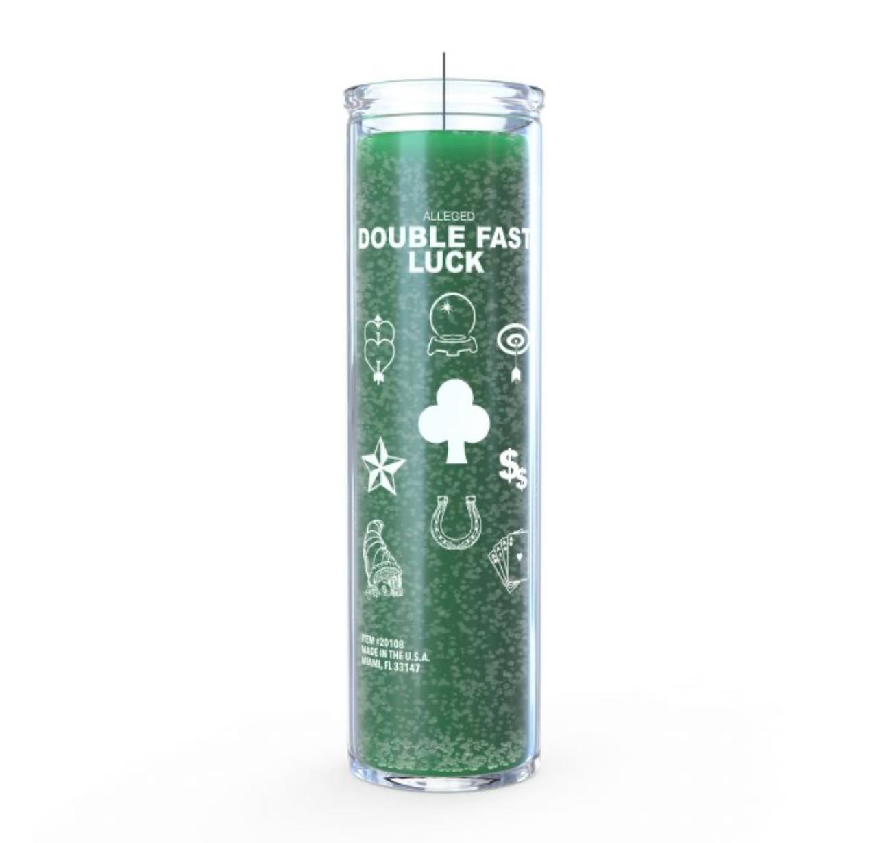 Double Fast Luck Candle - Green - 7 Day