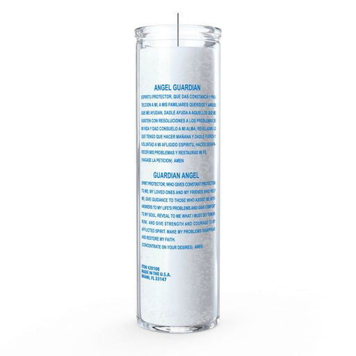 White 7 Day Angel Guardian Candle for divine protection and spiritual guidance