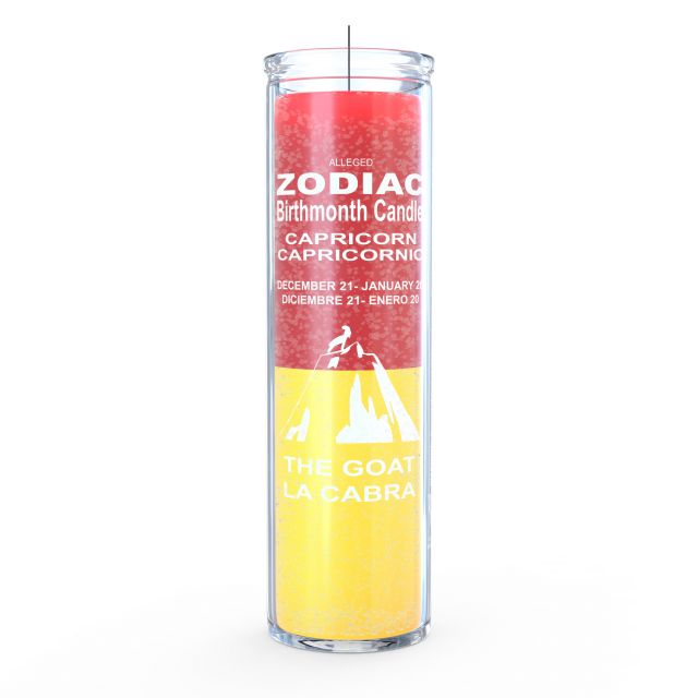Capricorn Spell Candle - Red/ Yellow - 7 Day