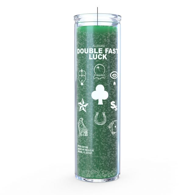 Double Fast Luck Candle Green 7 Day
