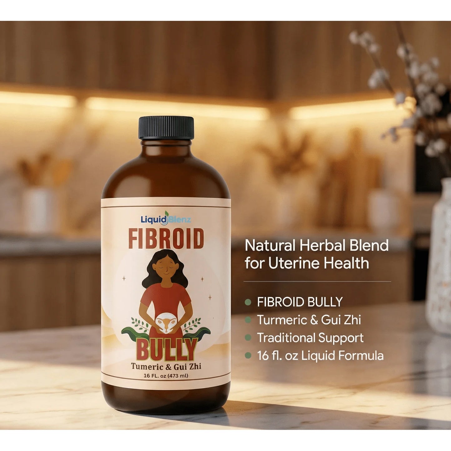 Fibroid Bully – Hormone Balance & Uterine Support Tonic (16oz)