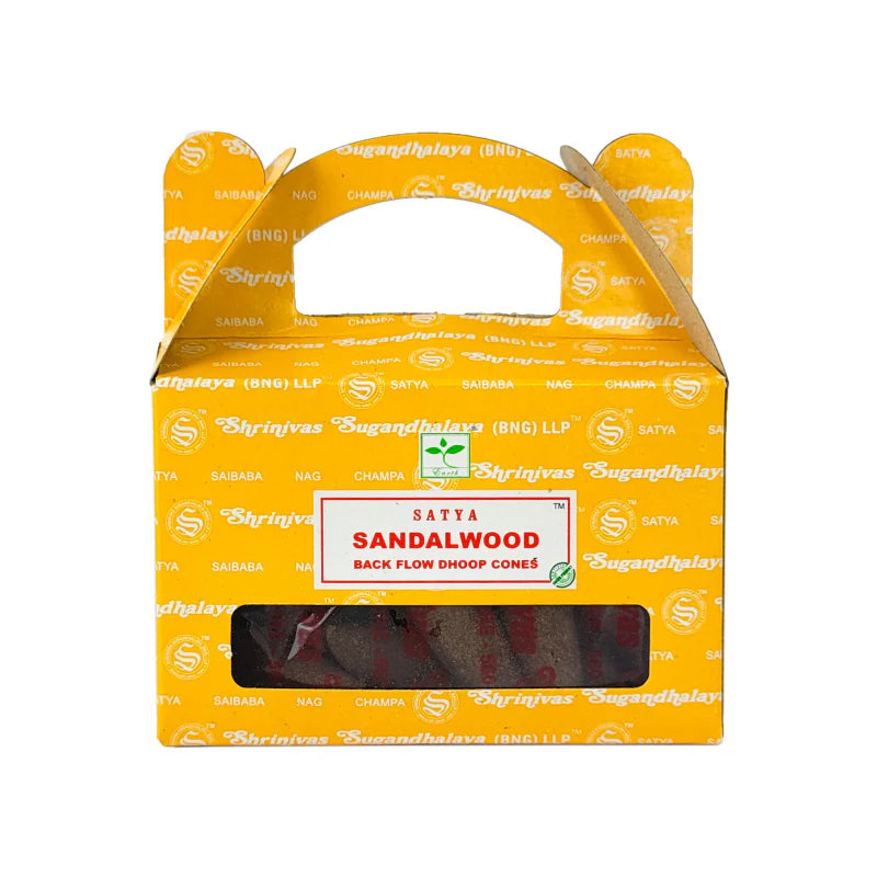 Sandalwood Backflow Cone Incense Satya