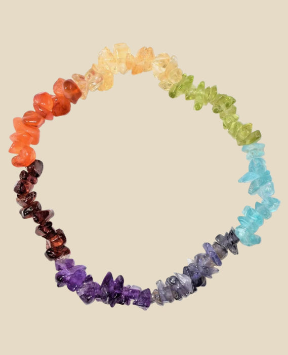 7 Chakra Chip Bracelet