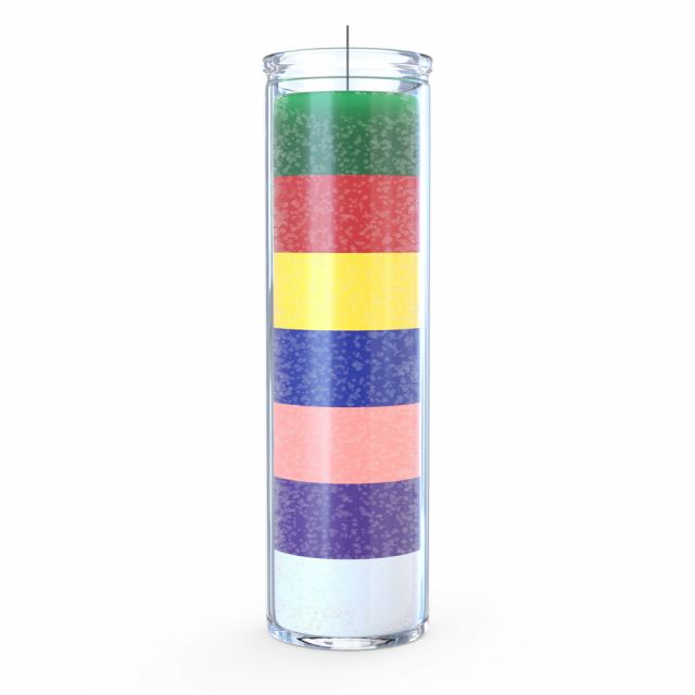 Rainbow Plain Candle - 7 Day