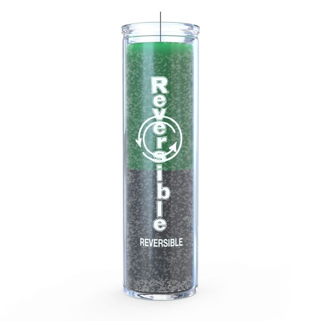 Reversible Candle - Green/Black - 7 Day