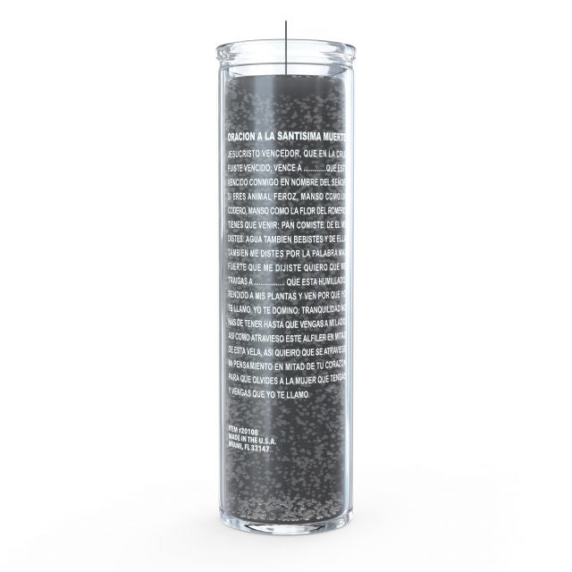 La Santa Muerte Holy Death Candle - Black - 7 Day