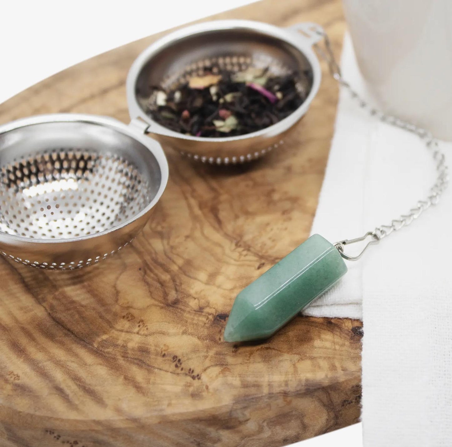 Green Aventurine Tea Infuser Ball