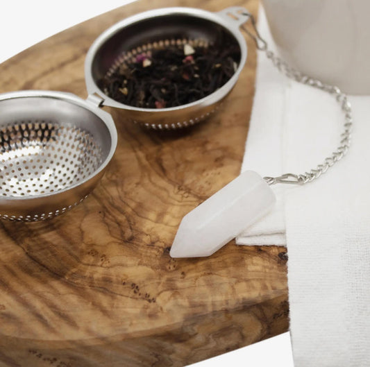 Clear Quartz Tea Infuser Ball