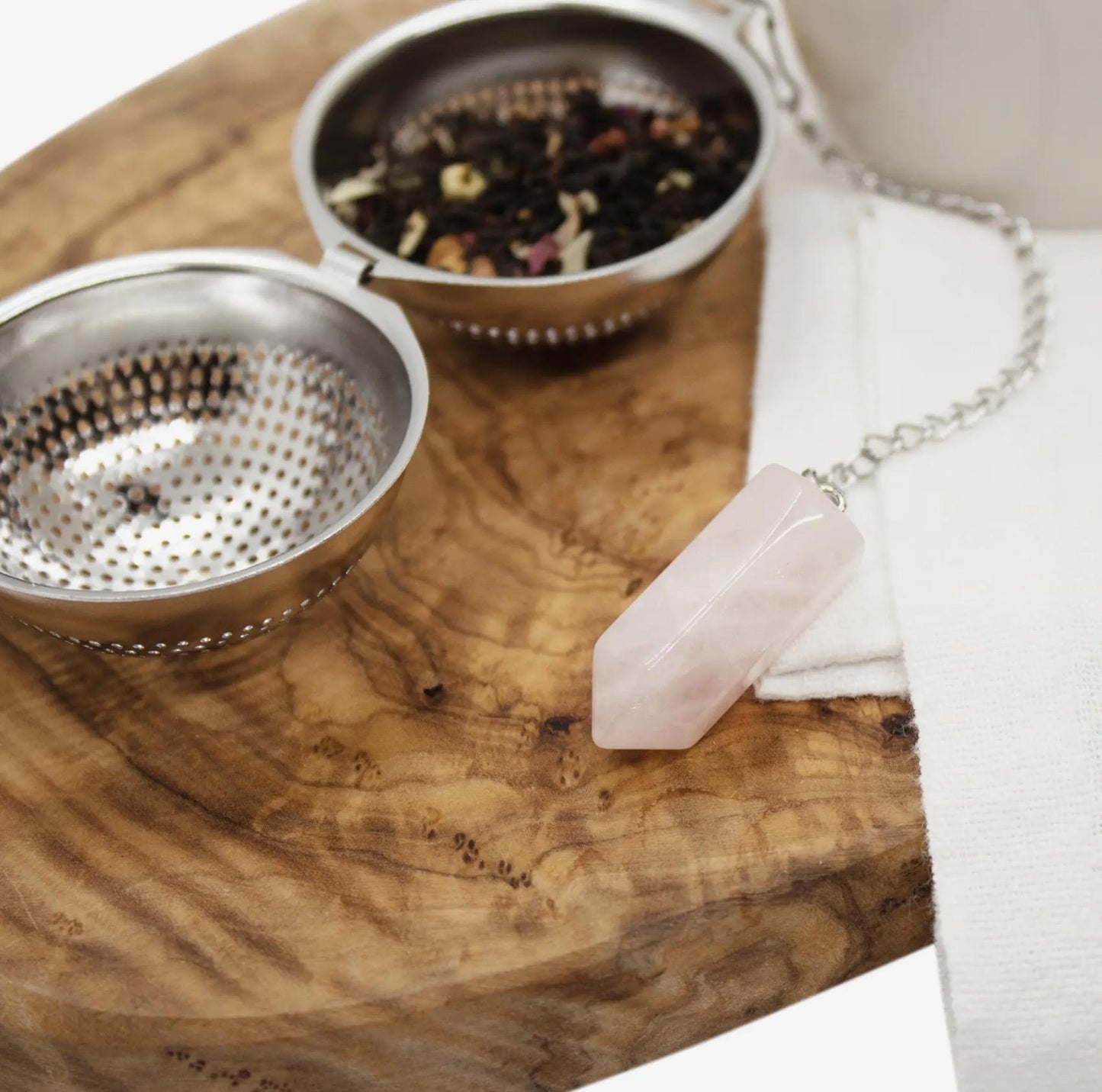 Rose Quartz Tea Infuser Ball
