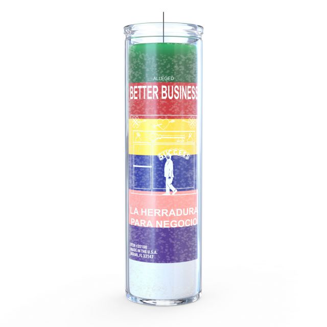 Multi-color Better Business Candle designed to enhance prosperity and balance