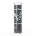 The candle features the image of a black chicken, a symbol associated with protection, banishment .