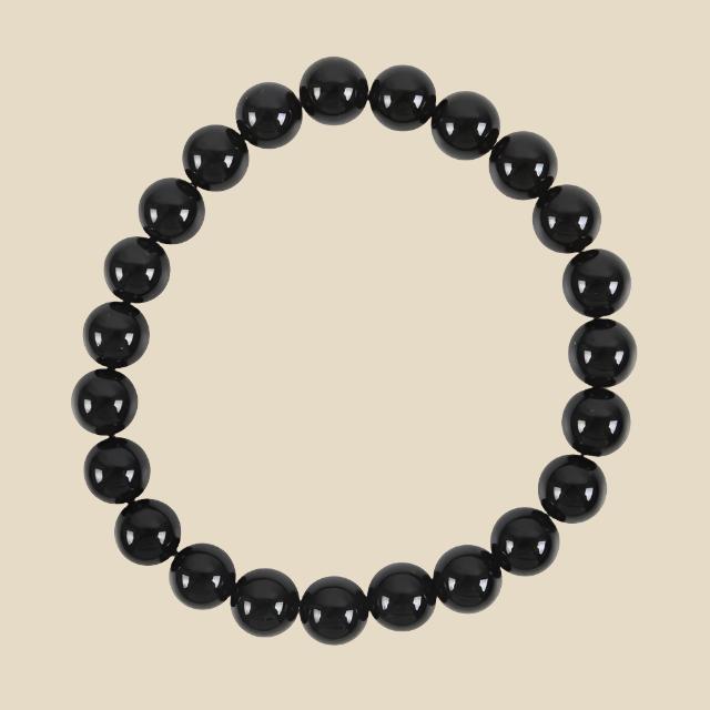 Black Obsidian Bead Bracelet