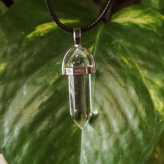 Clear Quartz Point Necklace