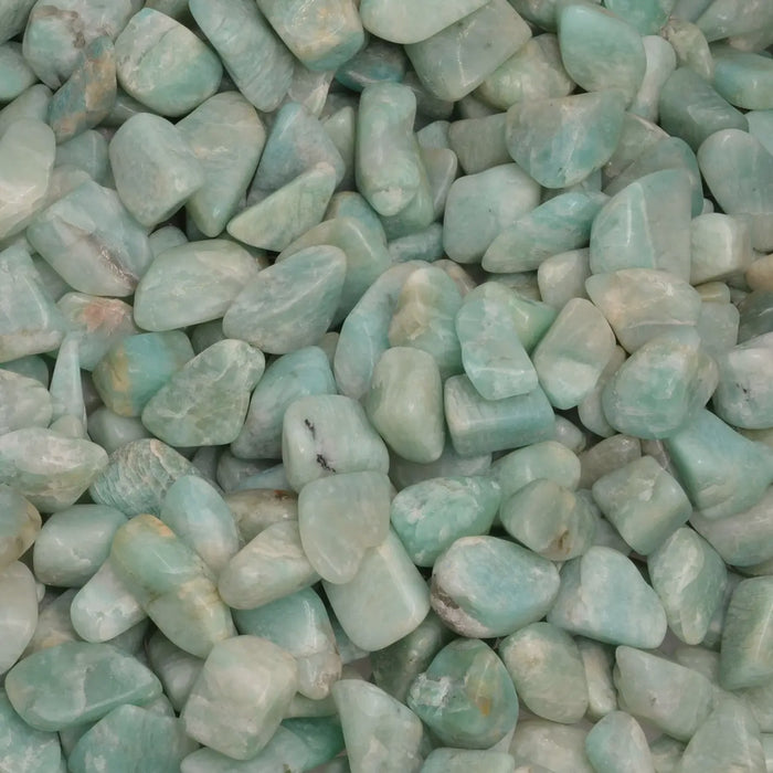 Tumbled amazonite crystal