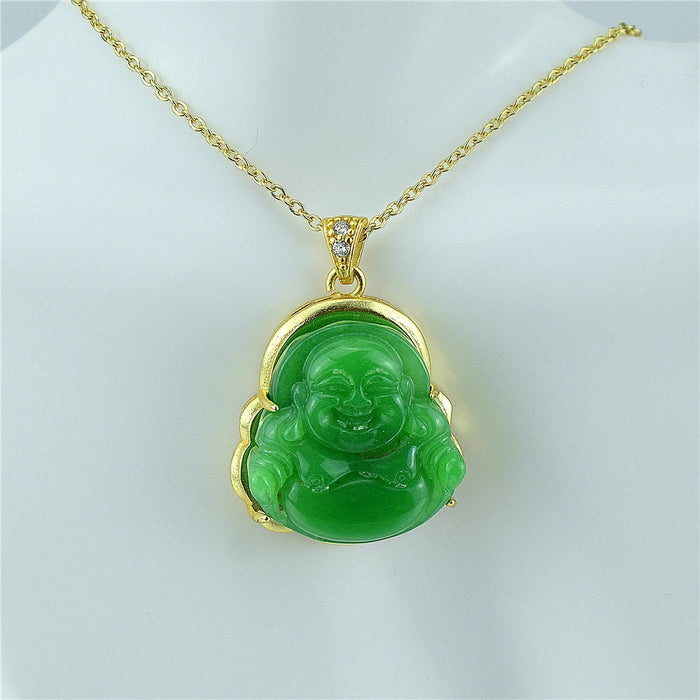 Classic Jade Buddha Pendant Necklace for Gifts