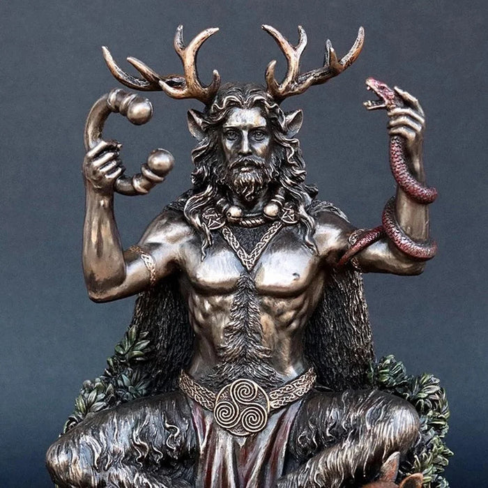 Cernunnos Sitting Statue Celtic God