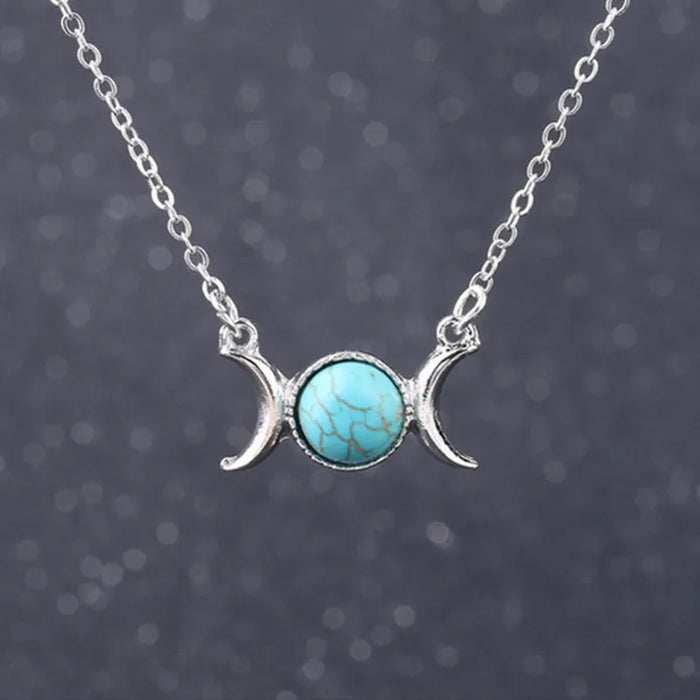 New Triple Goddess Moon Necklace