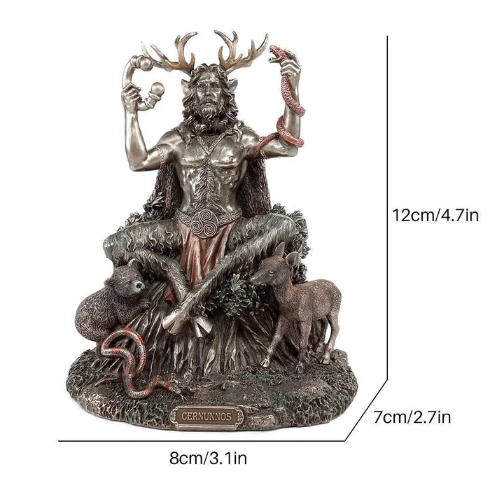 Cernunnos Sitting Statue Celtic God