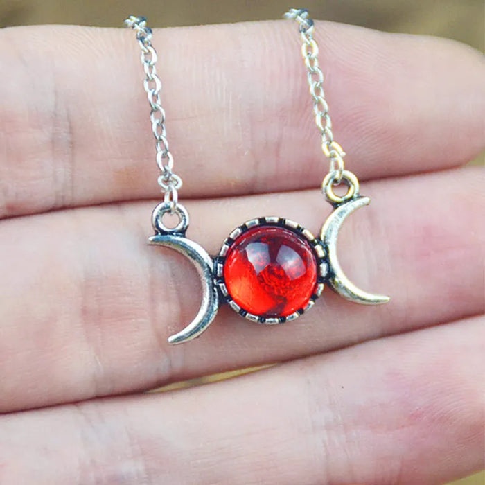 New Triple Goddess Moon Necklace