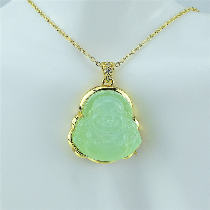 Classic Jade Buddha Pendant Necklace for Gifts