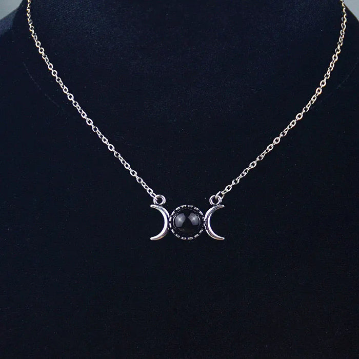 New Triple Goddess Moon Necklace