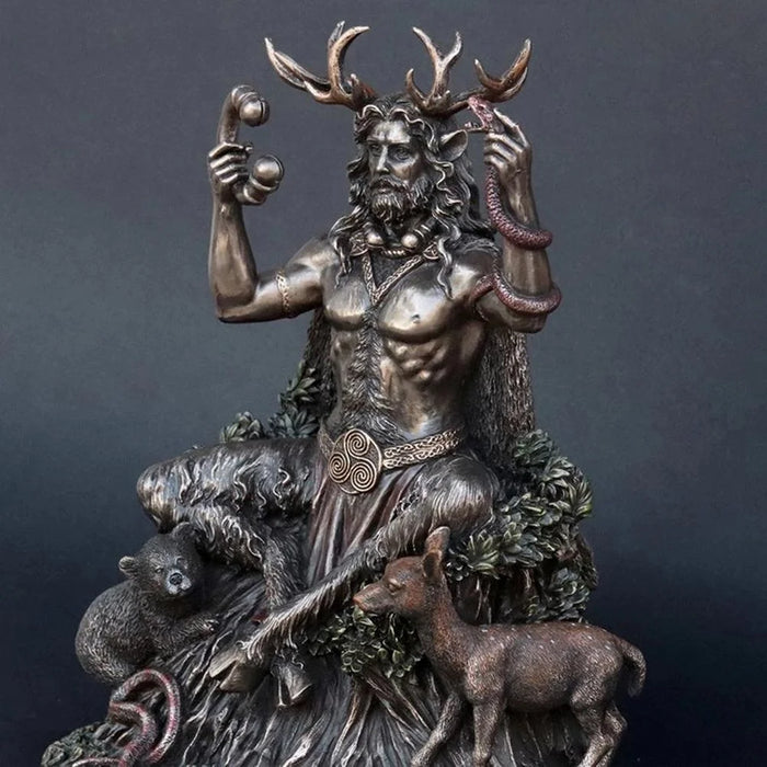 Cernunnos Sitting Statue Celtic God