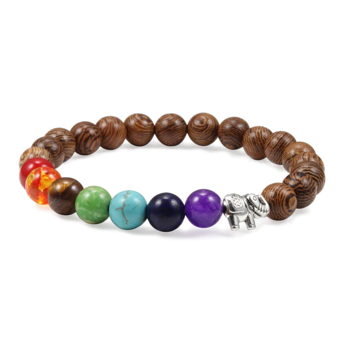 Reiki 7 Chakra Bracelet - Elephant