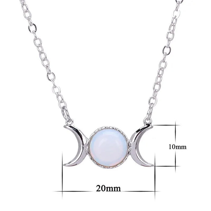 New Triple Goddess Moon Necklace