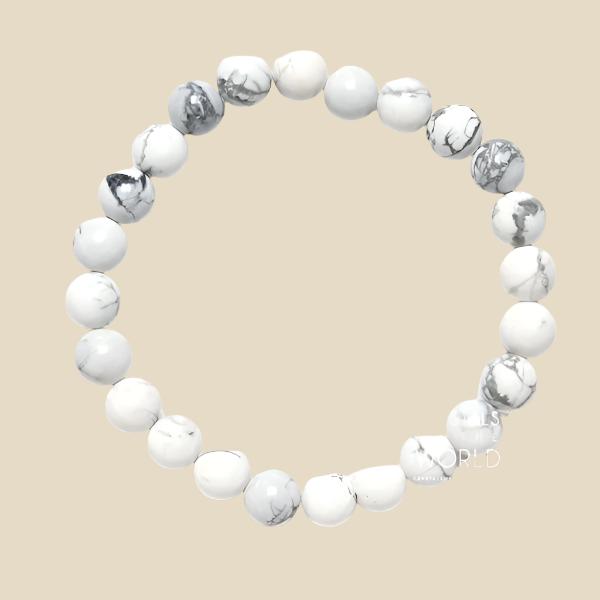 Howlite Bead Bracelet