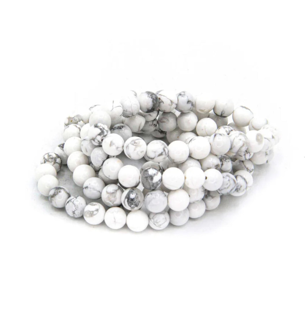Howlite Bead Bracelet