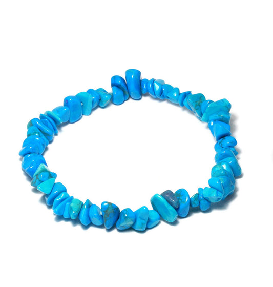 “Blue Howlite chip bracelet natural gemstone jewelry”