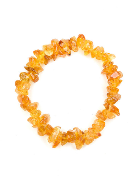 “Citrine chip bracelet natural gemstone jewelry”