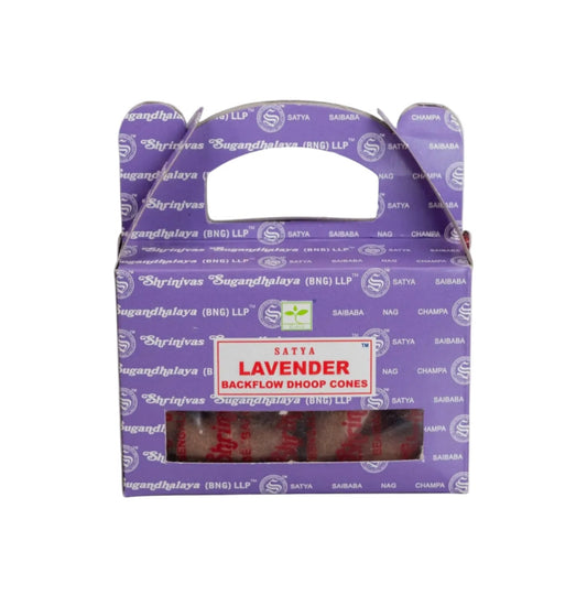Lavender Backflow Cone Incense Satya