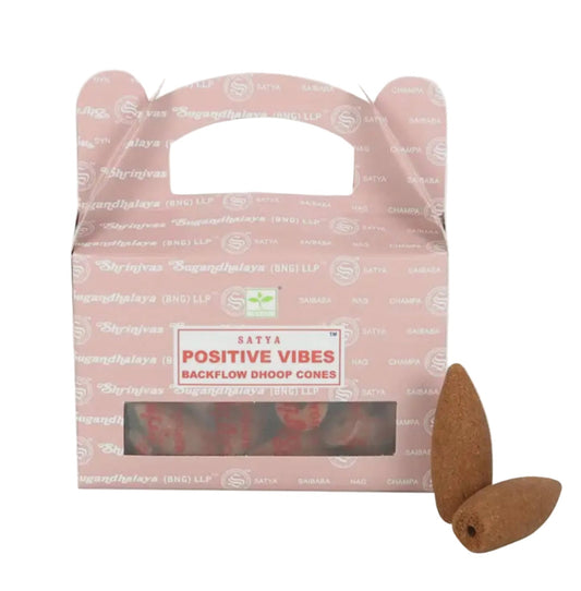 Positive Vibes Backflow Cone Incense Satya
