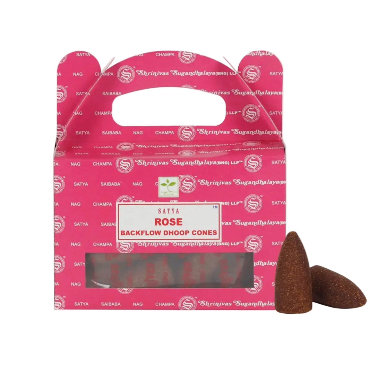 Rose Backflow Cone Incense Satya