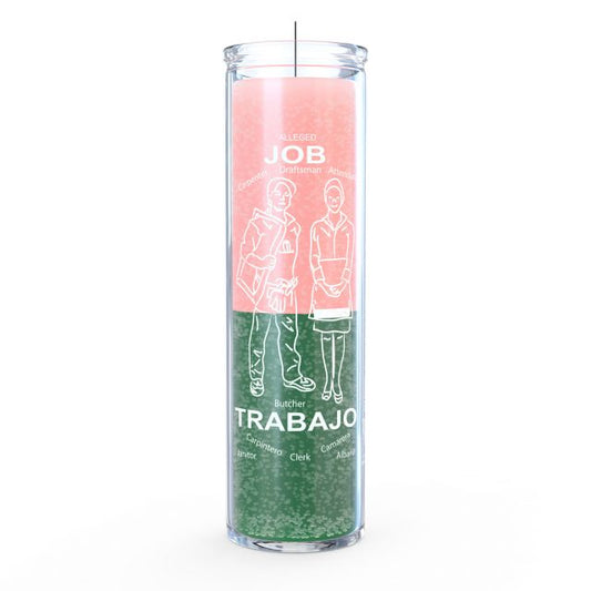 Job Candle - Pink/Green - 7 Day
