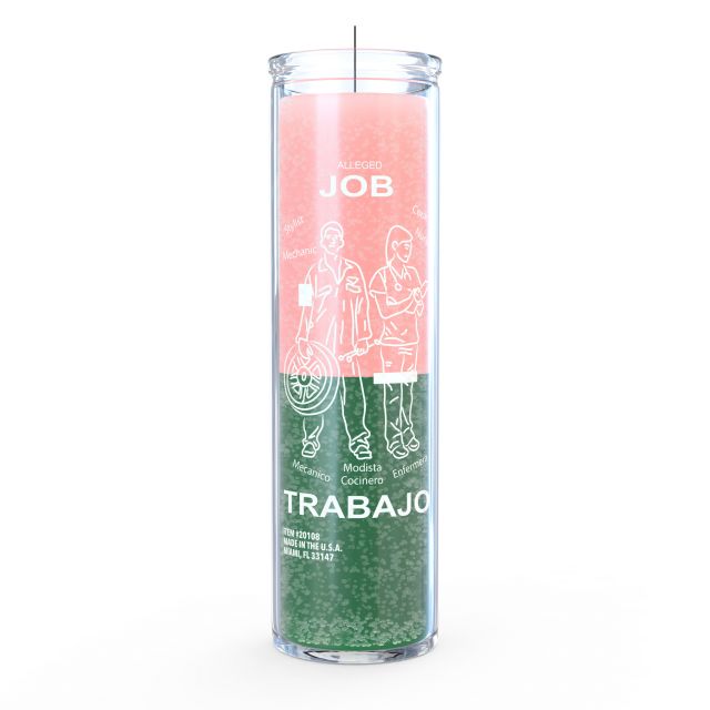 Job Candle - Pink/Green - 7 Day