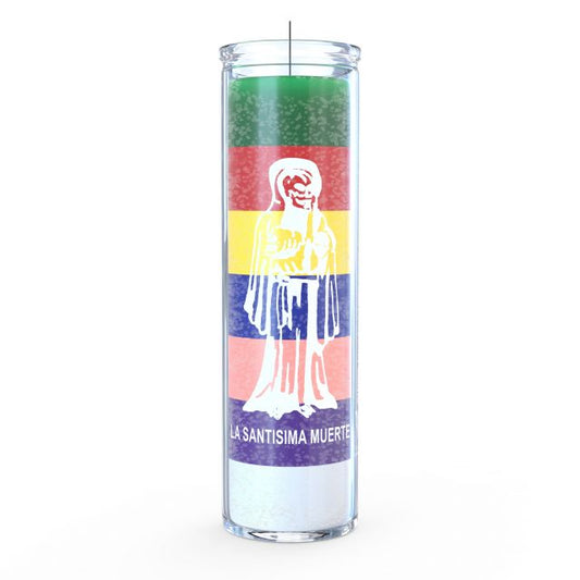 La Santa Muerte Holy Death Candle - Rainbow - 7 Day