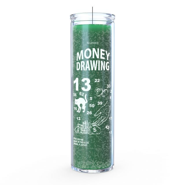 Money Drawing Lucky Candle - Green - 7 Day