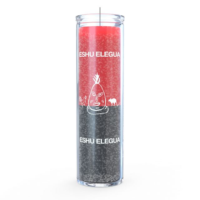 Eshu Elegua Candle - Red/Black - 7 Day