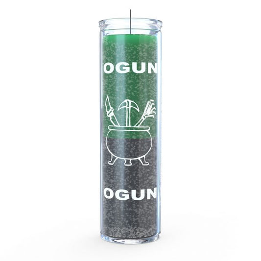 Orisha Ogun Candle - Green/Black - 7 Day
