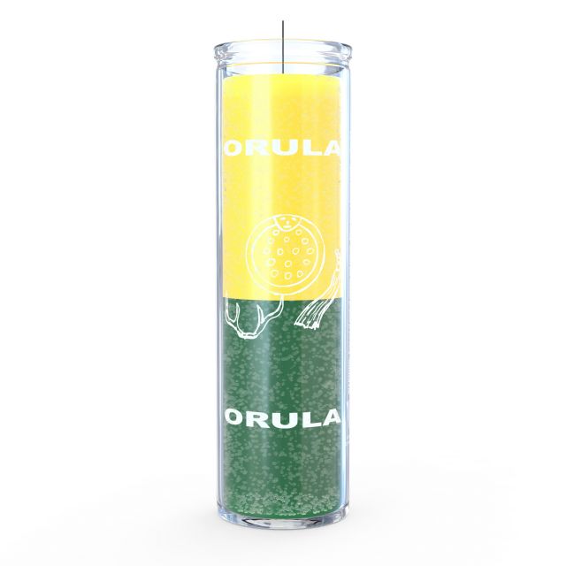 Orisha Orula Orunla Candle - Yellow/Green - 7 Day