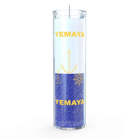 Orisha Yemaya Candle - White/Blue - 7 Day