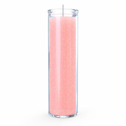 Pink Plain Candle 7 Day