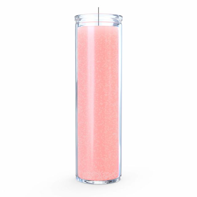 Pink Plain Candle - 7 Day