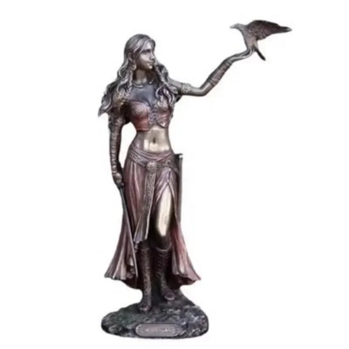 Morrigan The Celtic Goddess Of Battle With Crow & Sword