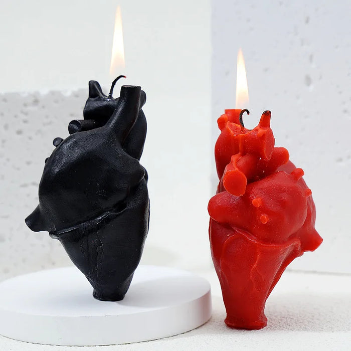 Creative human heart candles