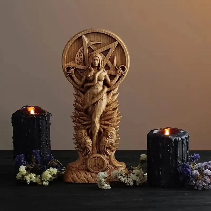 Pagan Altar Goddess Snake Woman Statue