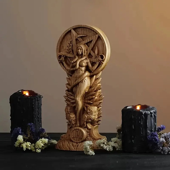 Pagan Altar Goddess Snake Woman Statue