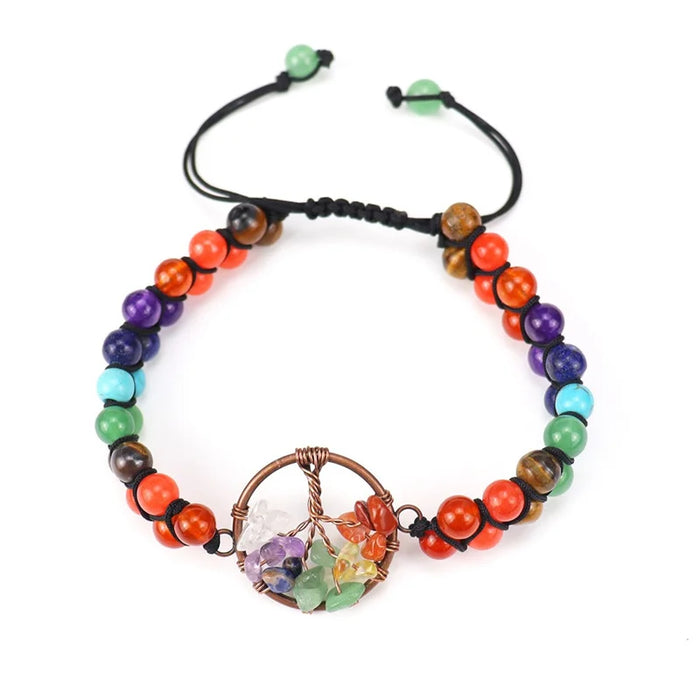 Tree Of Life Crystal Beaded Bracelet